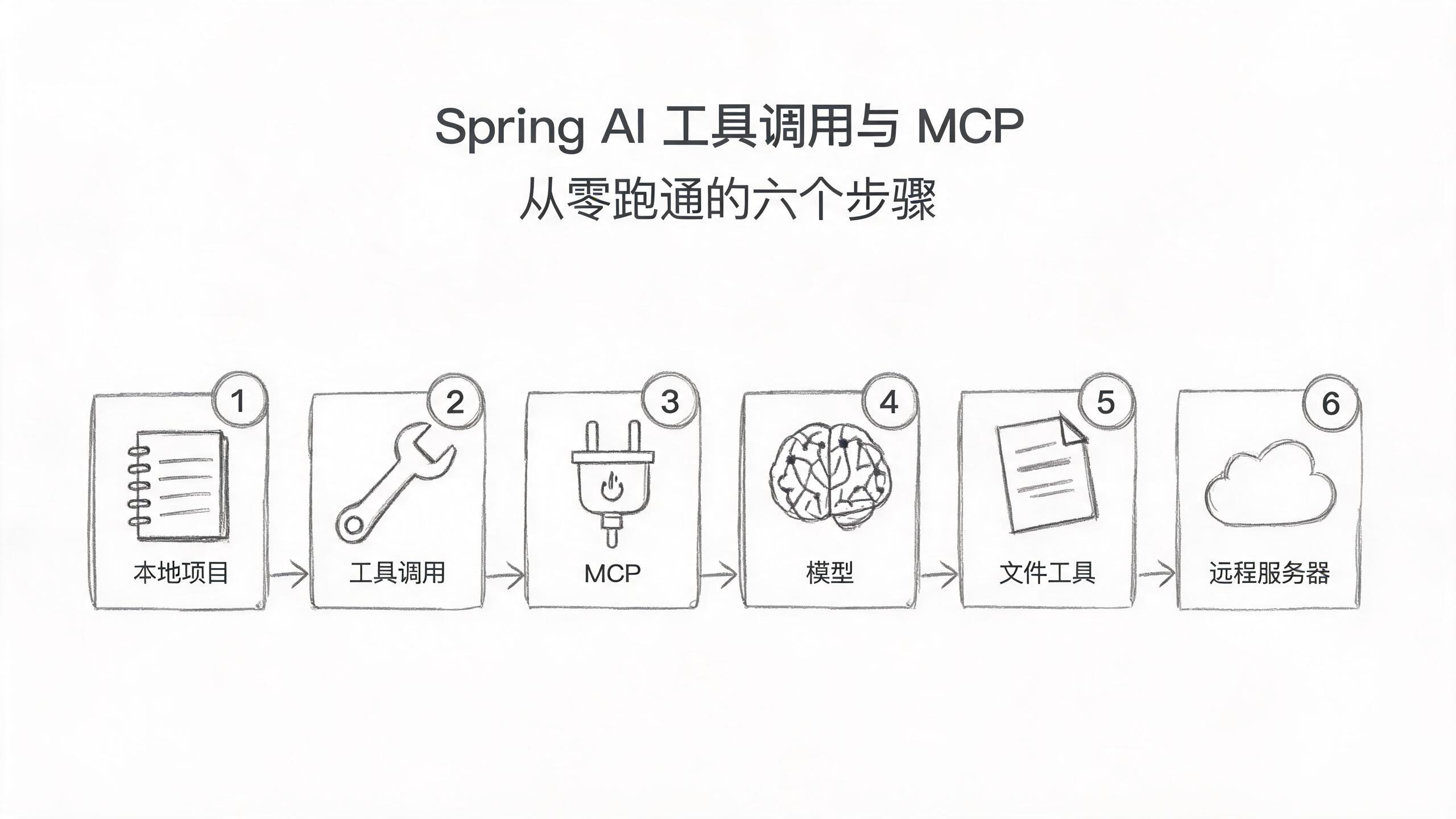 Spring AI 工具调用与 MCP：从零跑通的六个步骤